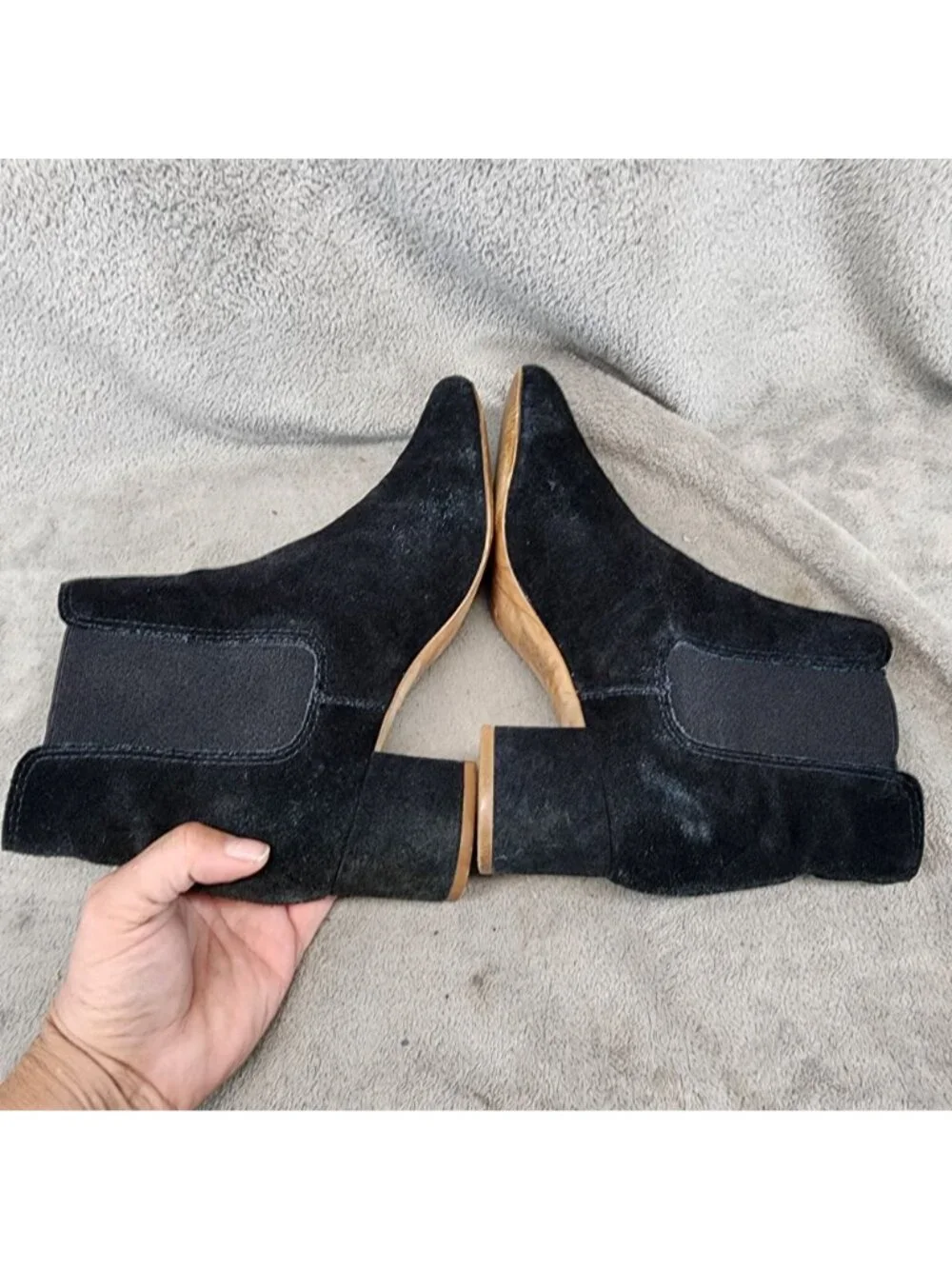 Madewell Shoes Womens Size 8 Walker Black Suede Chelsea Boots *Read*